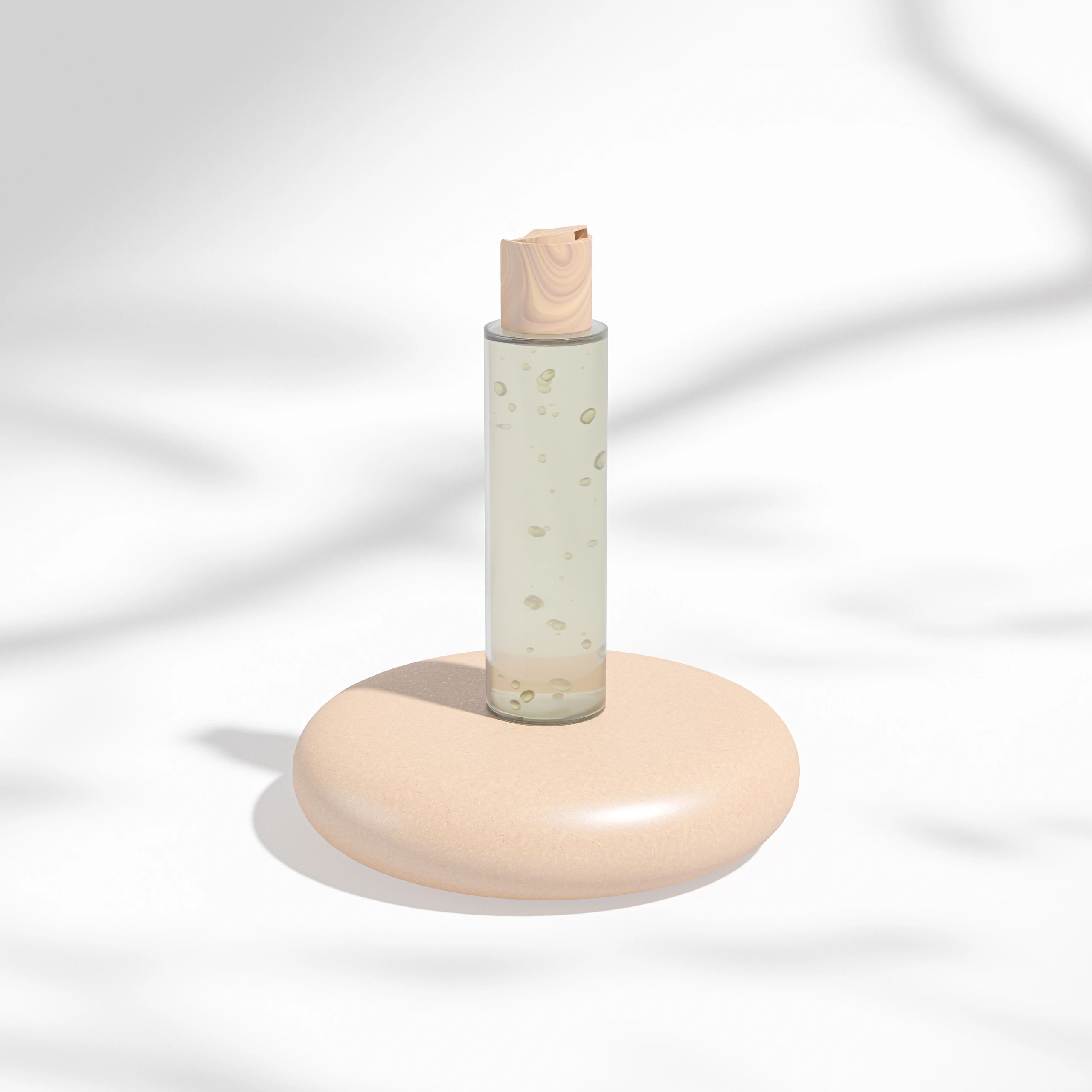 Skincare bottle packaging close-up